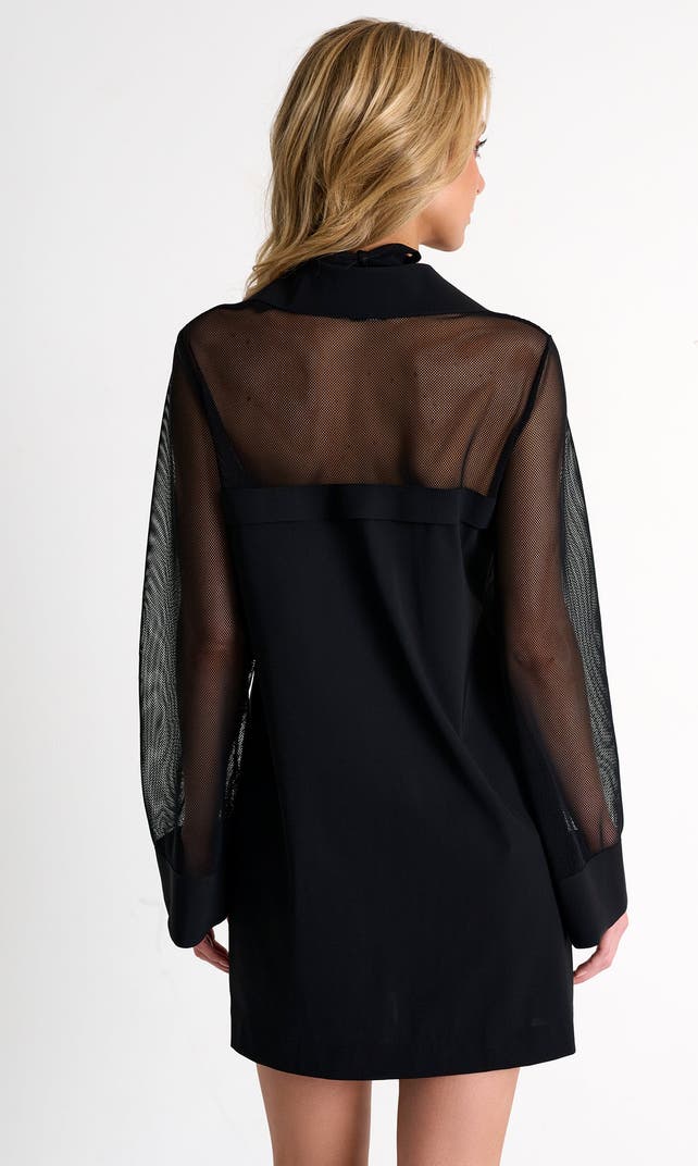 Shan Grid Mesh Beach Shirt