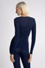 Oscalito Silk and Wool Long Sleeve Top with Leavers Lace