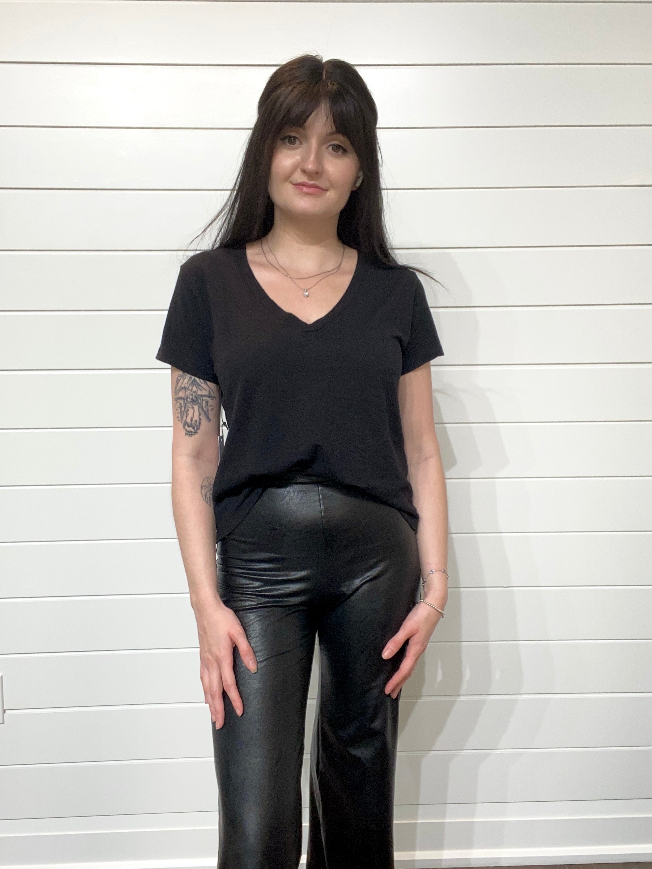 Velvet Originals Eli V Neck Cropped T-Shirt