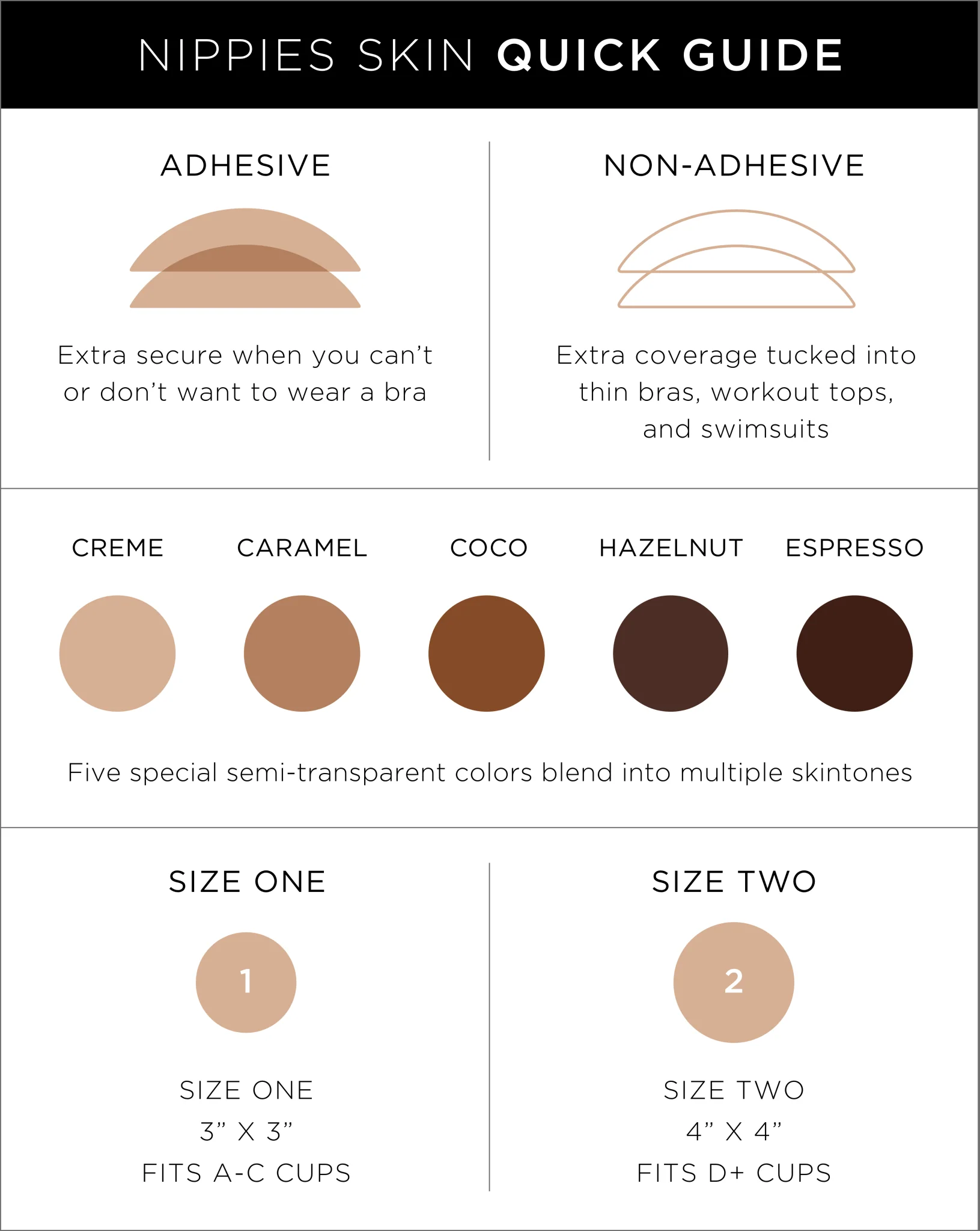 Nippies Skin No Show Non Adhesive Nipple Covers