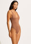 Seafolly Sea Dive Deep V Neck Swimsuit