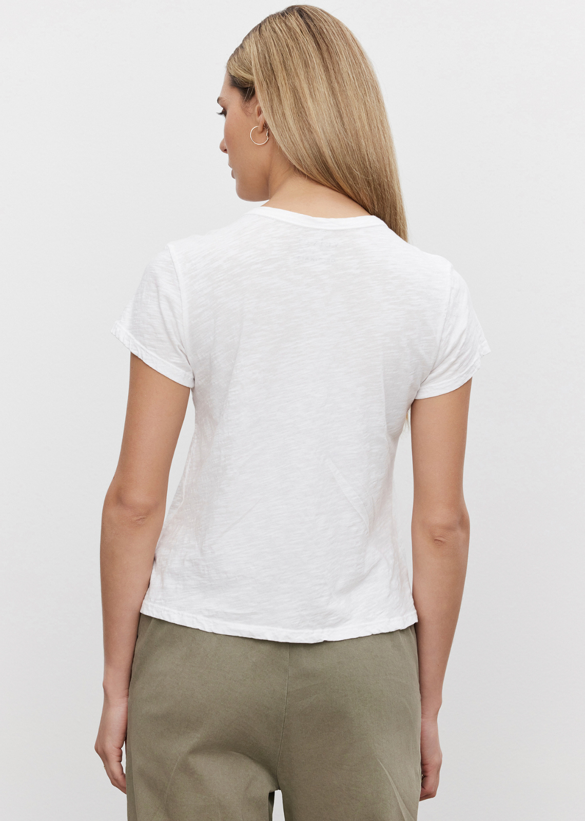 Velvet Originals Marie Crew Neck Cropped T-Shirt