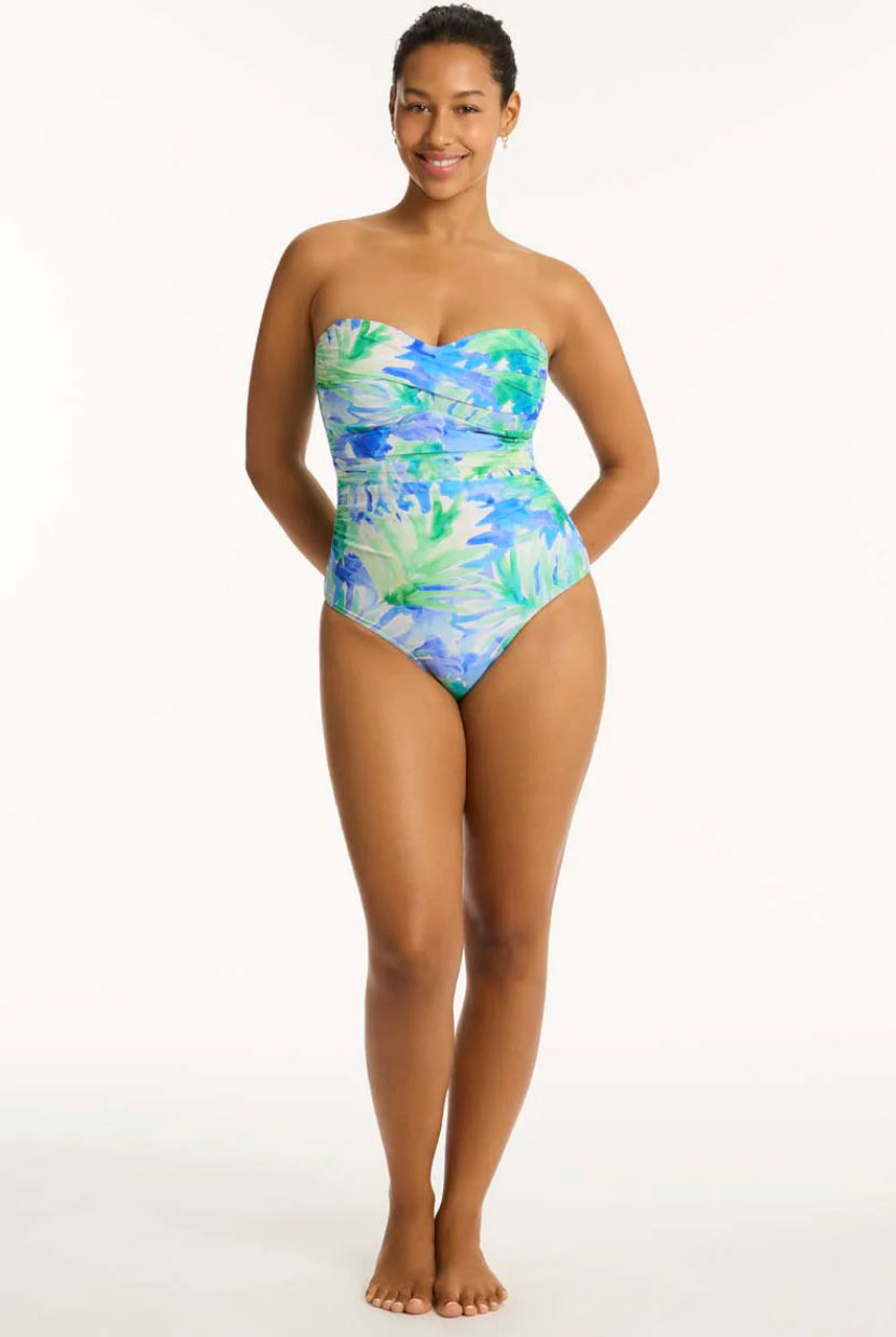 Sea Level Twist Bandeau Swimsuit