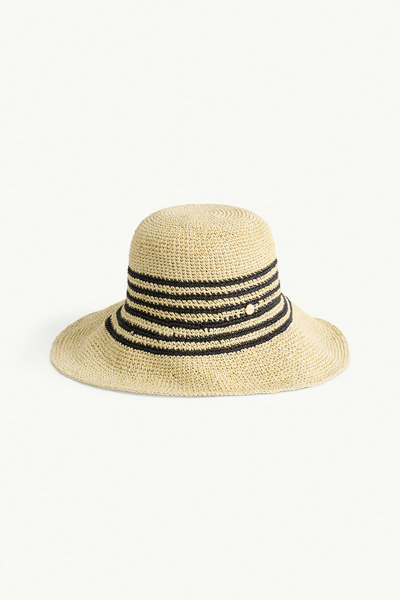 Sea Level Black and Natural Bucket Hat