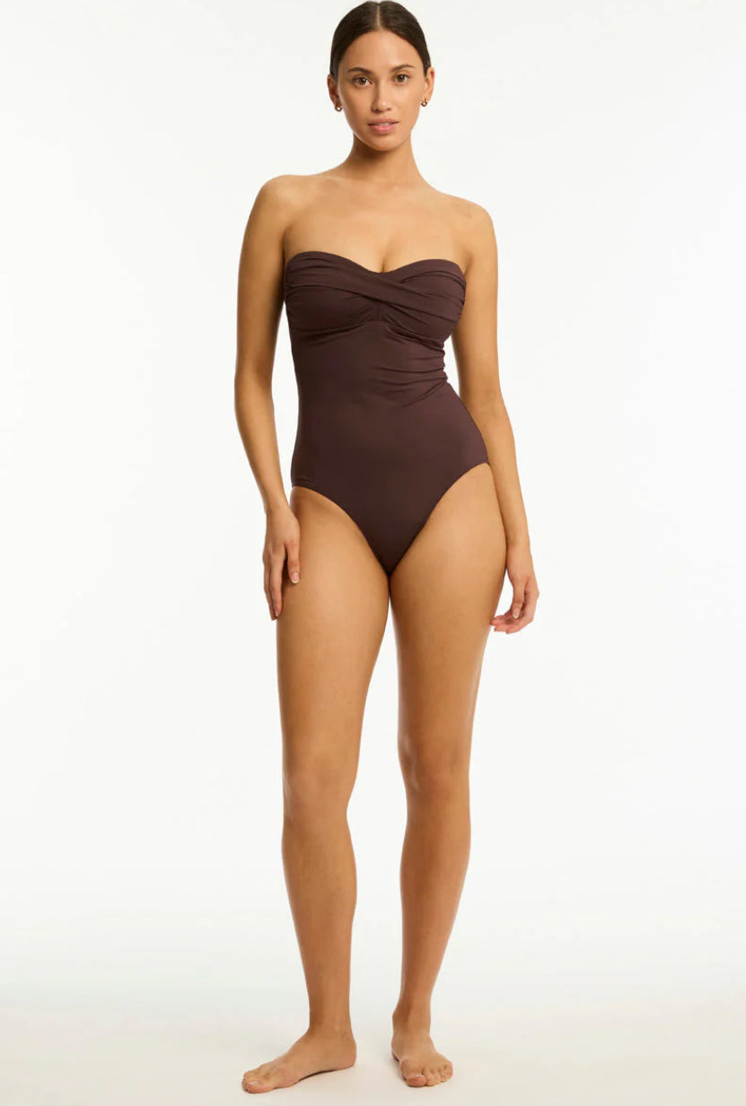 Sea Level Twist Bandeau Swimsuit