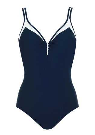 Sunflair Navy V Neck Swimsuit