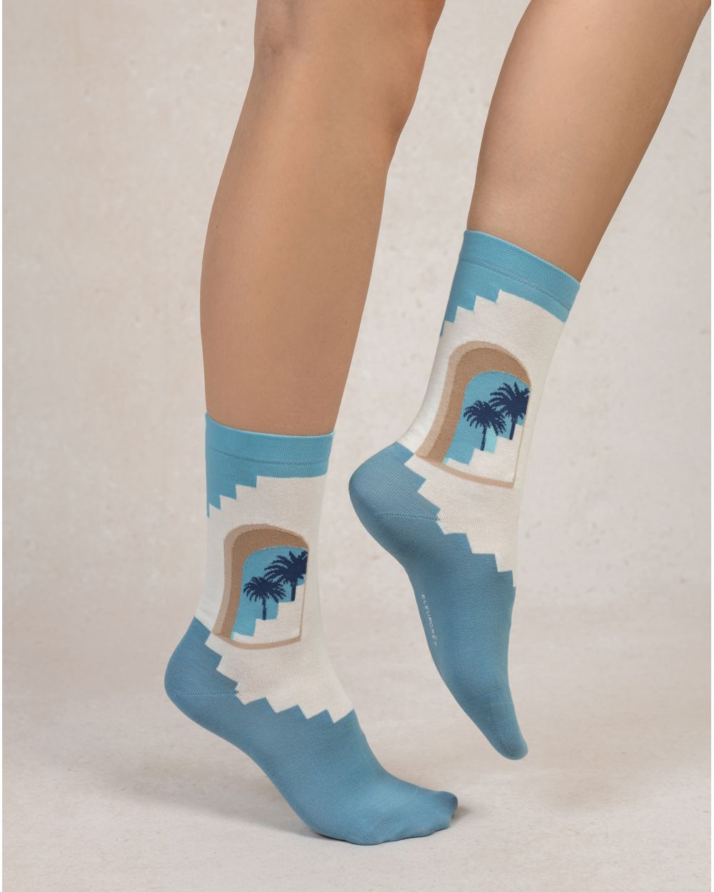 Bleu Foret Palm Grove Socks