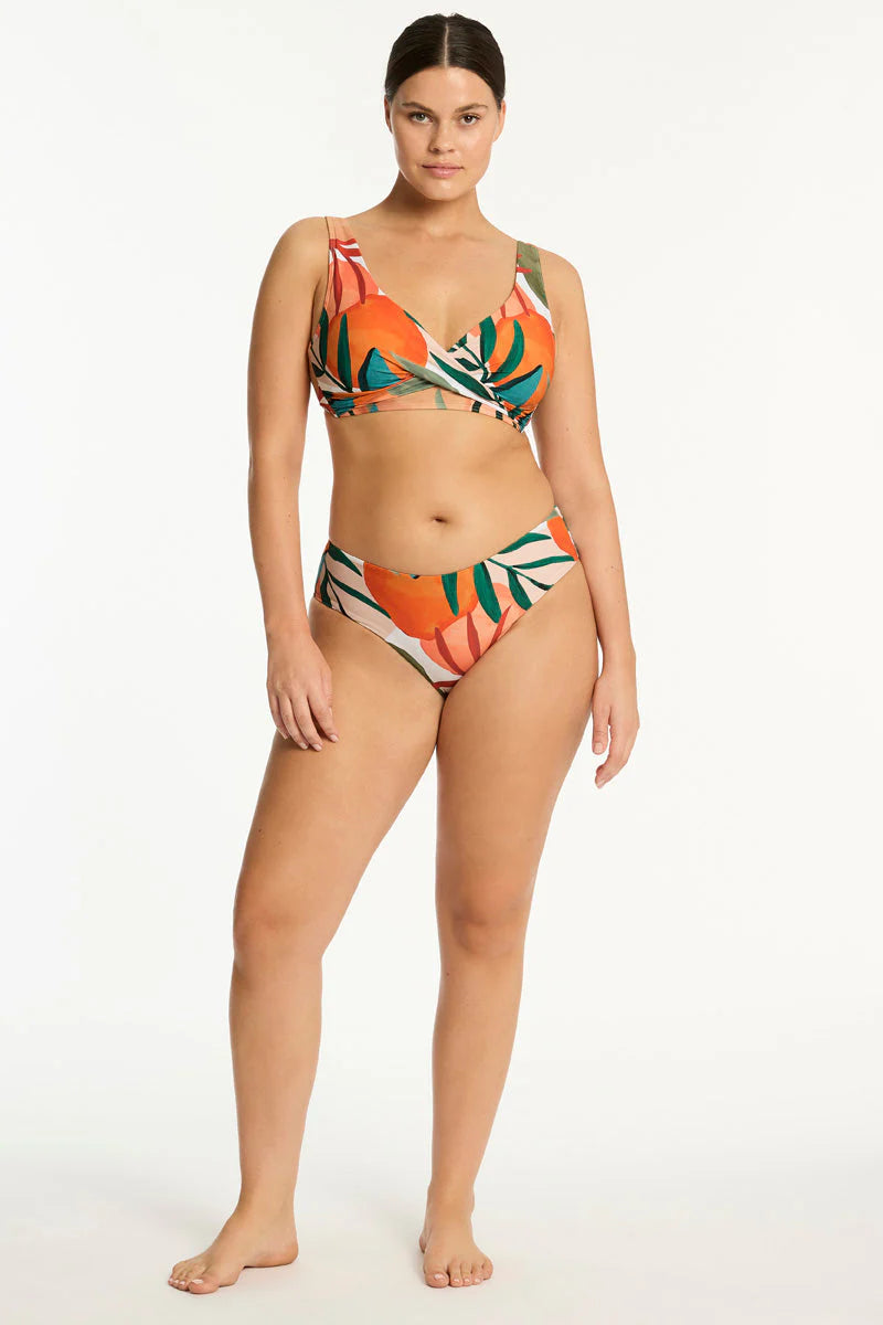 Sea Level Cross Front Mid Rise Bikini