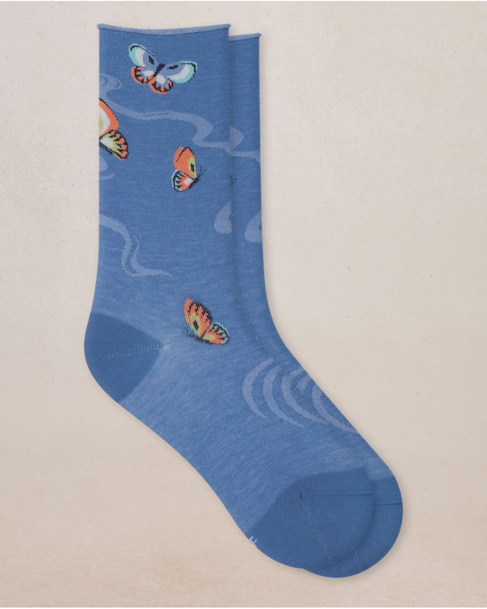 Bleu Foret Butterfly Socks