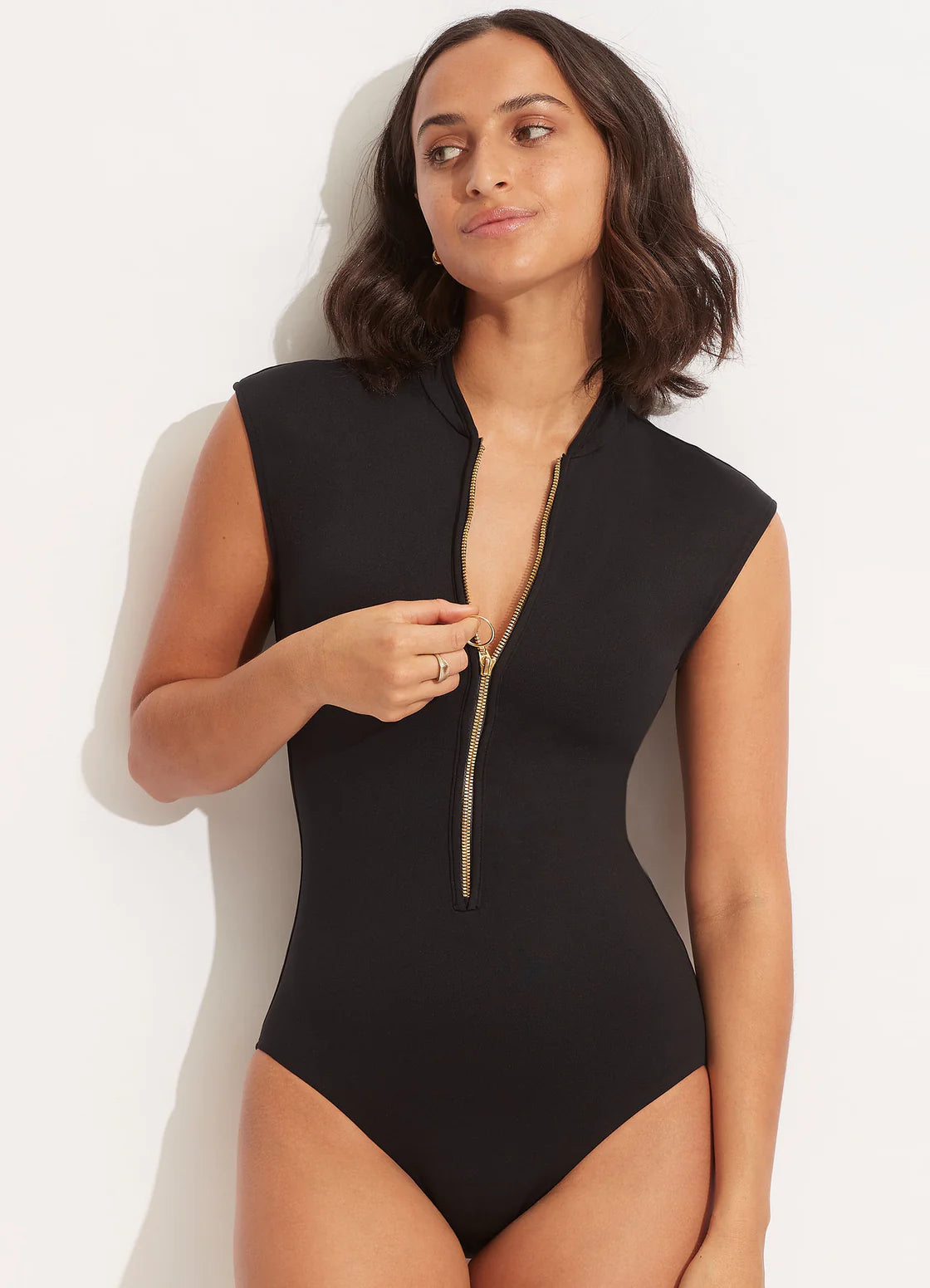 Seafolly Collective Zip Front Swimsuit