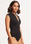 Seafolly Collective Zip Front Swimsuit