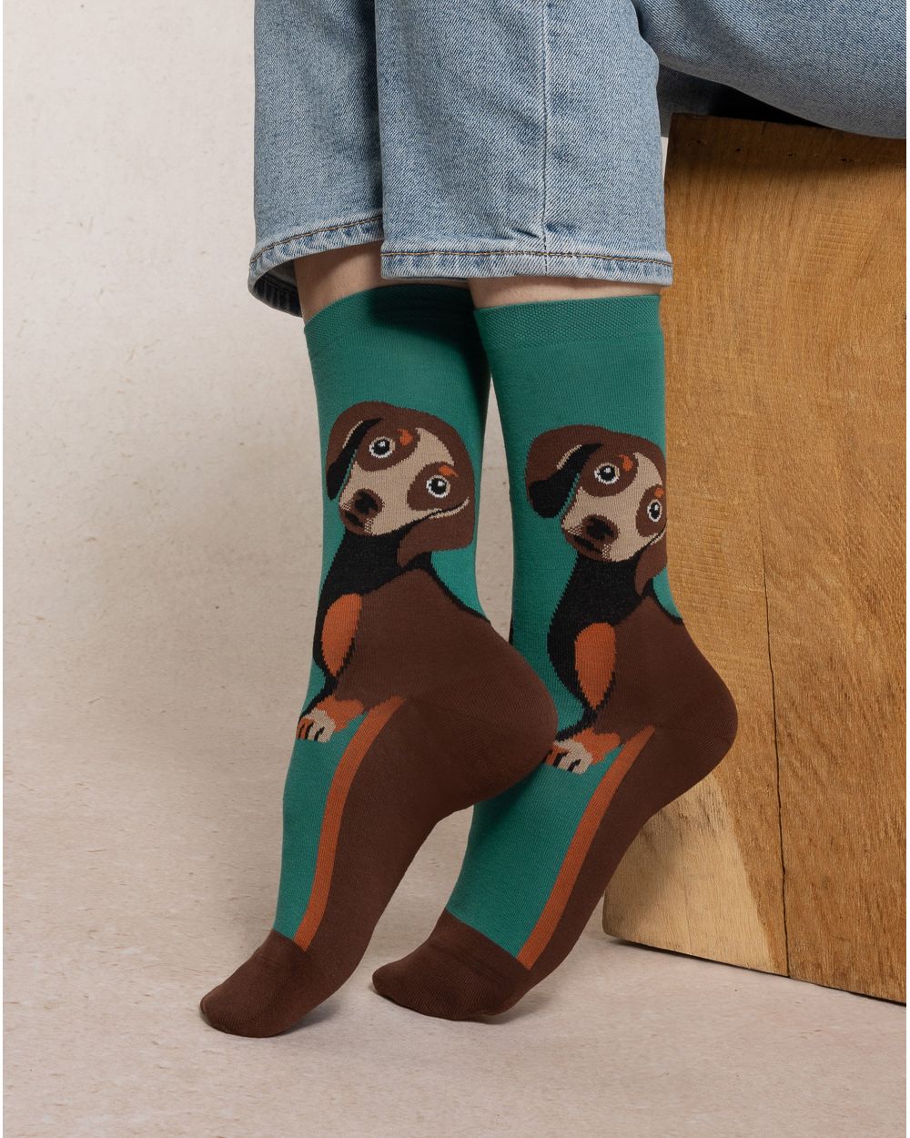 Bleu Foret Animal Socks