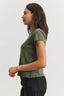 Velvet Originals Marie Crew Neck Cropped T-Shirt