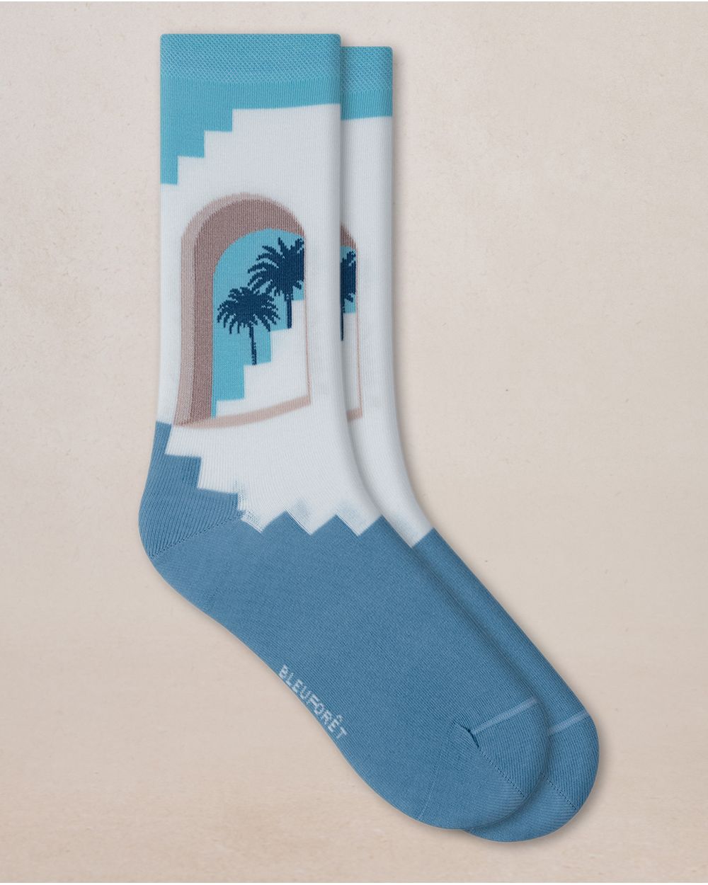 Bleu Foret Palm Grove Socks