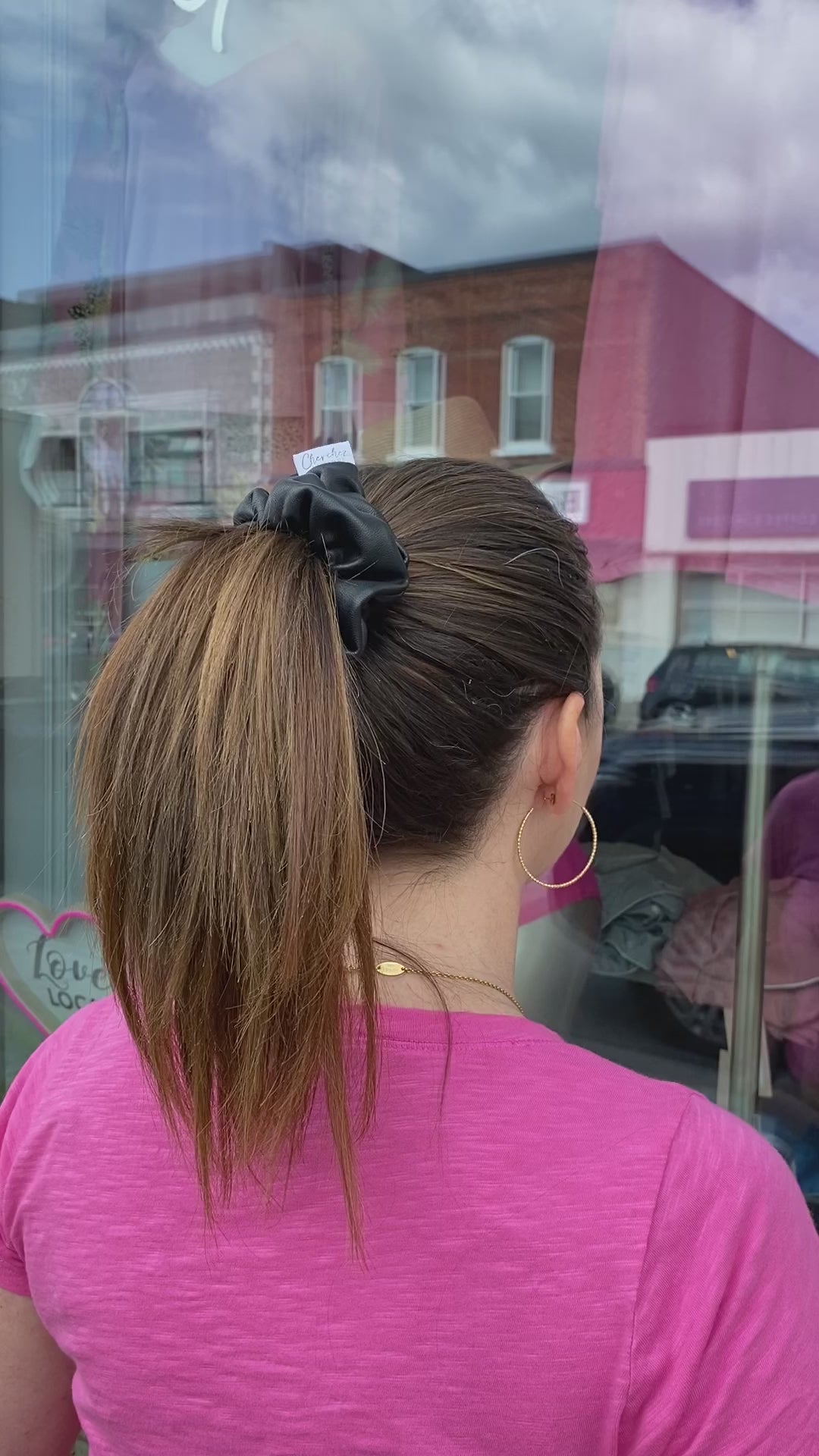 Vegan Leather Scrunchie