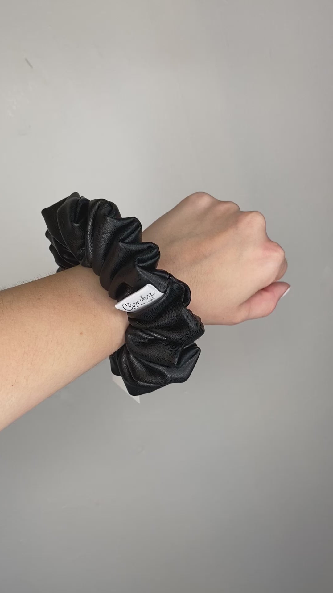 Vegan Leather Scrunchie