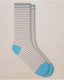 Bleu Foret Stripes Pattern Socks
