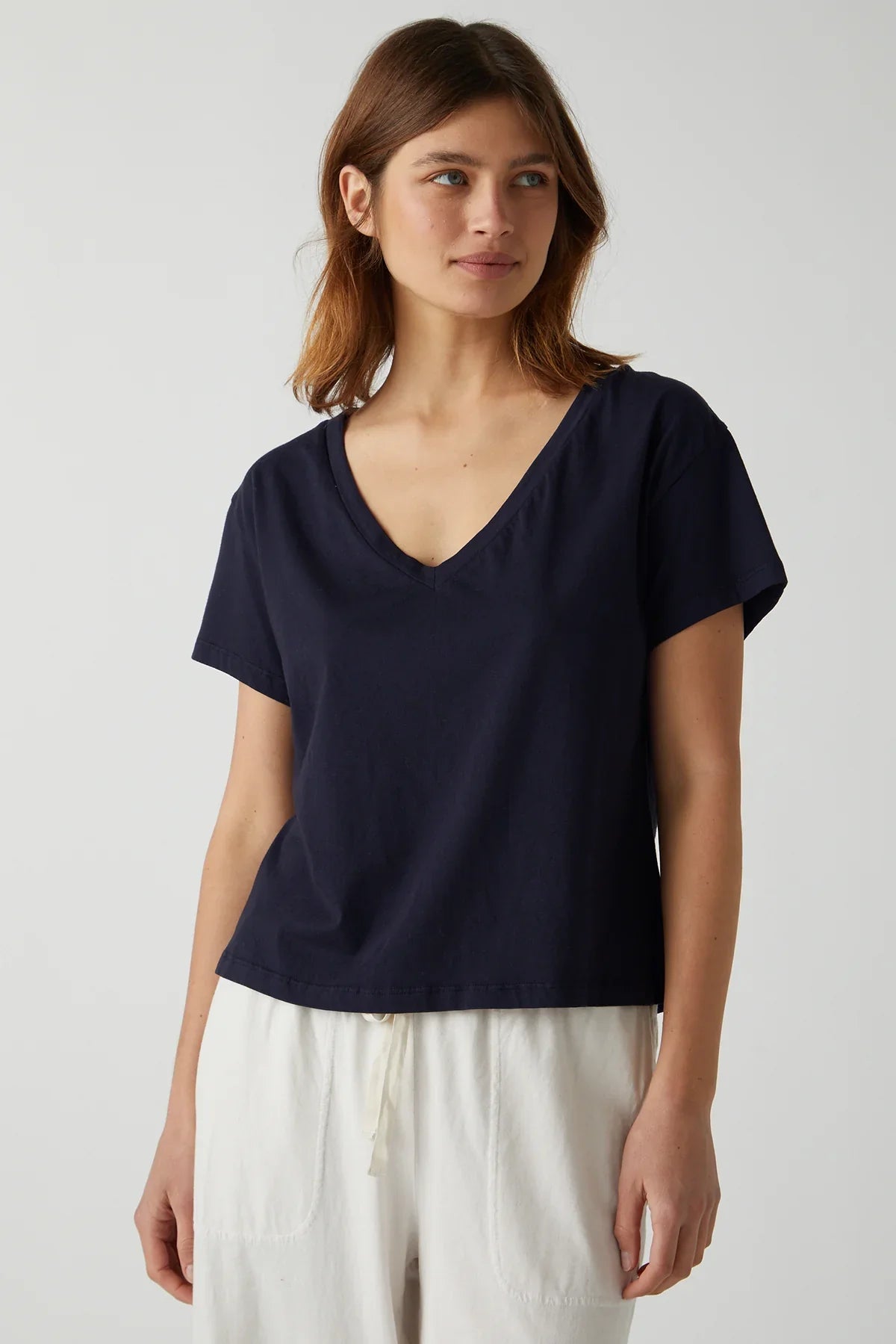 Velvet Venice Organic Jersey V Neck T-Shirt