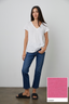 Velvet Originals Jilian V Neck T-Shirt - Sale