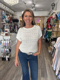 Velvet Cotton Crochet Stitch Top