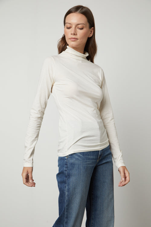 Velvet Gauzy Whisper Mock Neck L/S TALISIA05