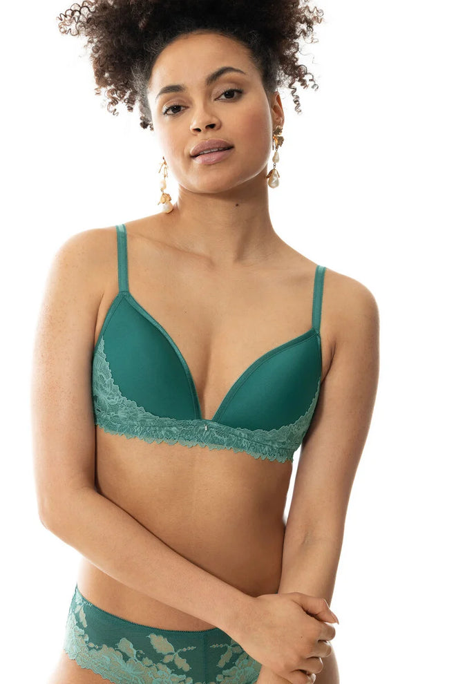 Melly Charm - Enamour Bra - Wireless Comfy Front Button Lace Bra
