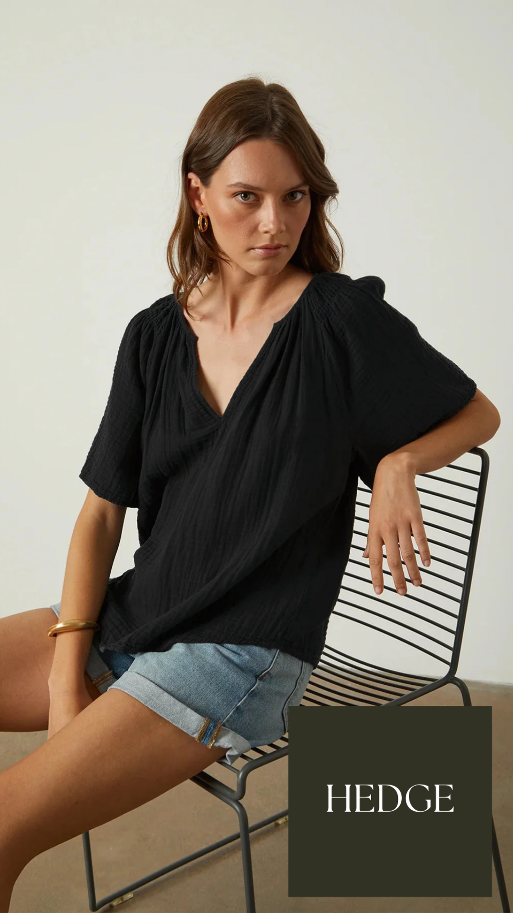 Velvet Sadie Cotton Gauze Blouse