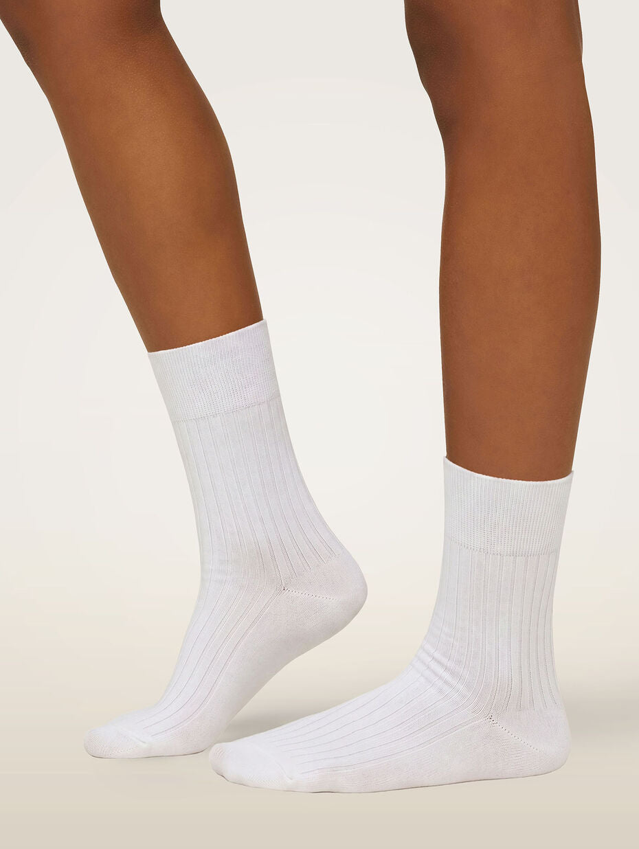 Wolford Luxury Cotton Rib Sock