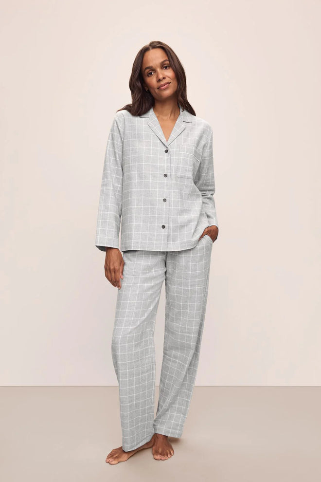 Eberjey Flannel Classic Long PJ Set