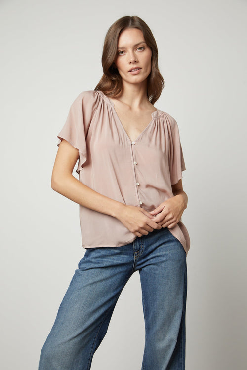 Velvet DS Rayon Challis S/S Top HARLEY