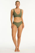 Sea Level Cross Front Mid Rise Bikini