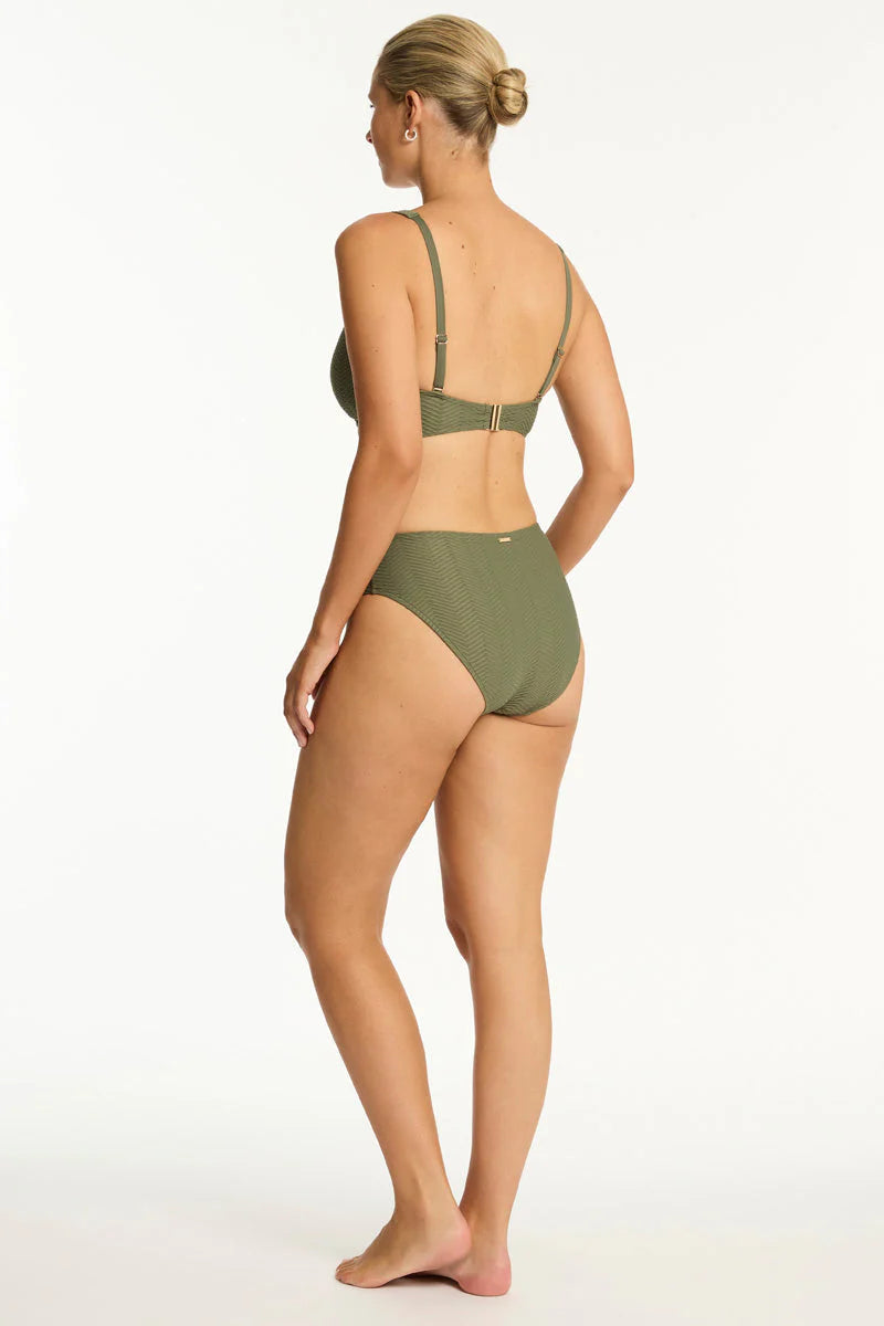 Sea Level Cross Front Mid Rise Bikini