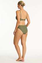 Sea Level Cross Front Mid Rise Bikini