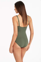 Sea Level Cross Front Rouched Swimsuit