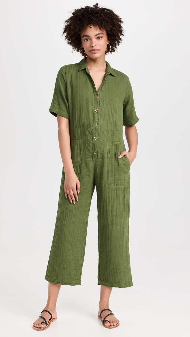 Velvet Cotton Gauze Jumpsuit ELIA04