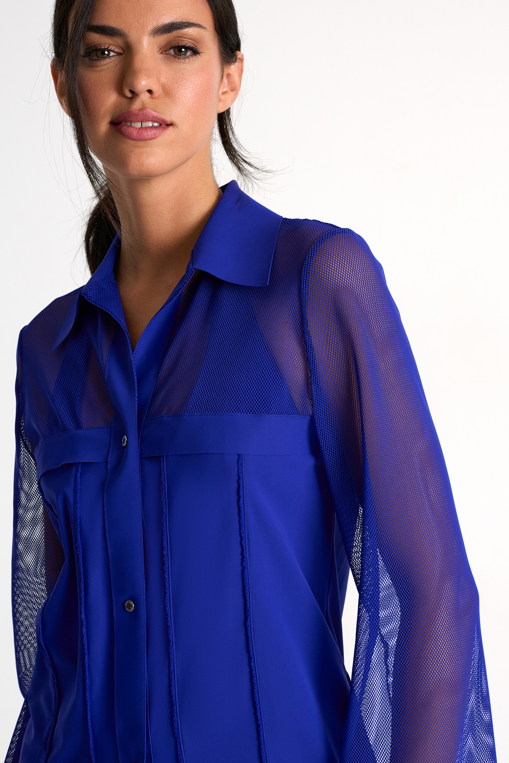 Shan Grid Mesh Beach Shirt