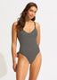 Seafolly Mesh Effect V Neck Swimsuit- SALE