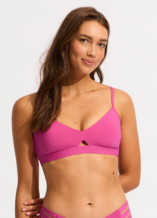 Seafolly Hybrid Bralette and Hipster - Hot Pink 30580-942