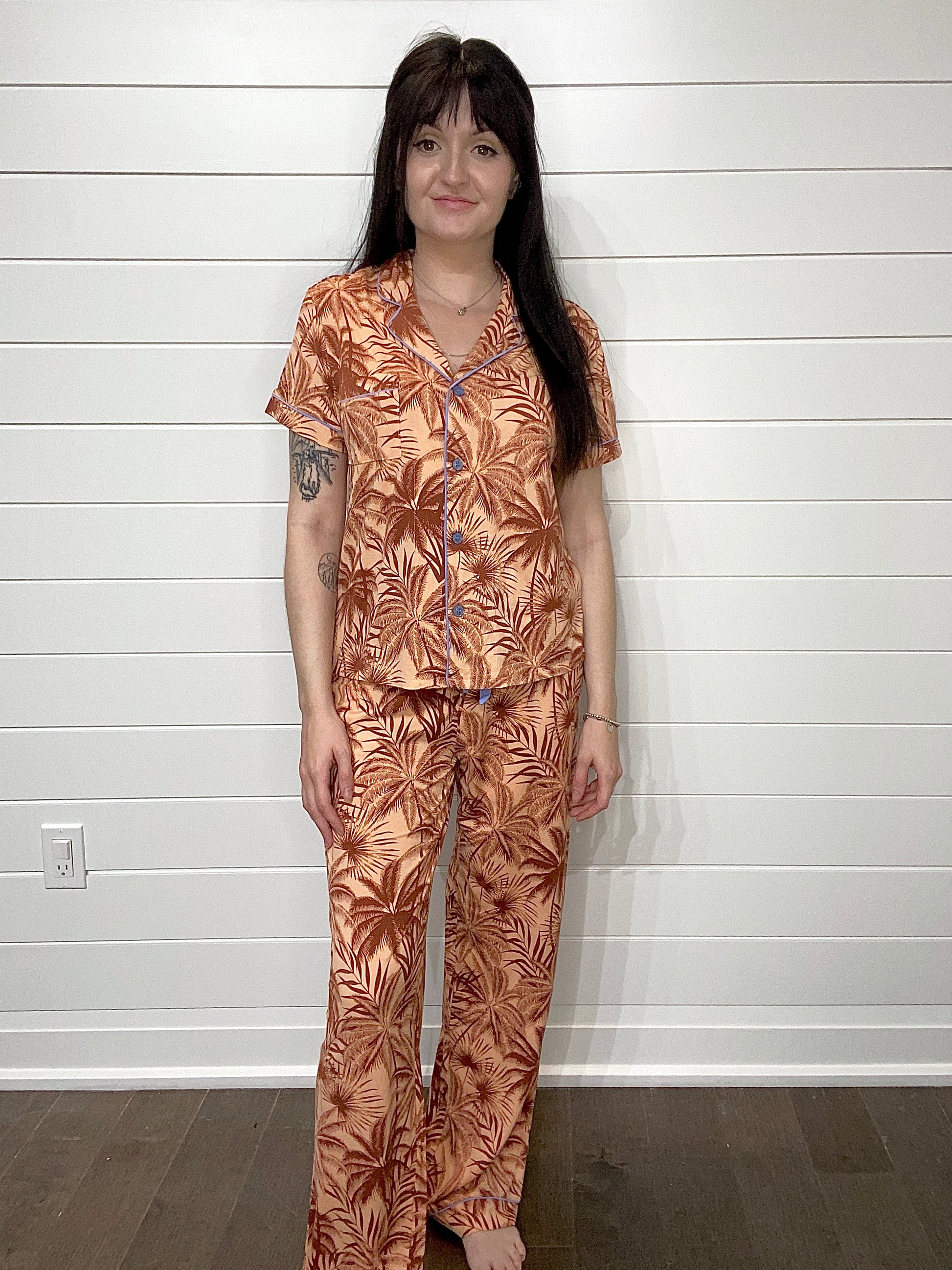 PJ Salvage S/S Long Pant PJ Set