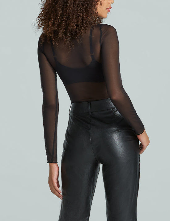 Commando Chic Mesh Long Sleeve Top