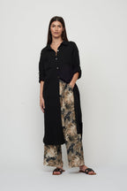 Pistache Waffled Cotton Button Down Shirt Dress