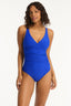 Sea Level Cross Front Rouched Swimsuit
