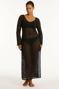 Sea Level Surf Mesh Long Dress