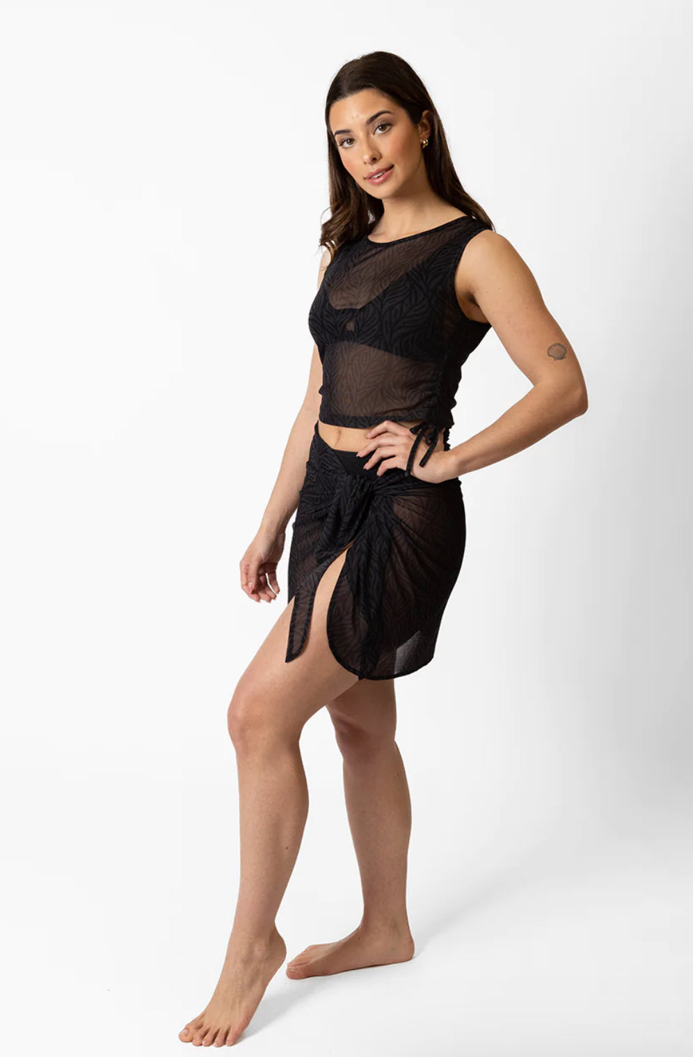 Koy Seascape Mesh Short Sarong