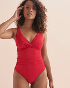 Sea Level Cross Front Rouched Swimsuit