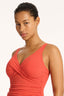 Sea Level Cross Front Rouched Swimsuit
