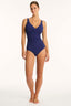 Sea Level Cross Front Rouched Swimsuit