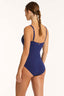 Sea Level Cross Front Rouched Swimsuit