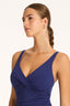 Sea Level Cross Front Rouched Swimsuit