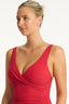 Sea Level Cross Front Rouched Swimsuit